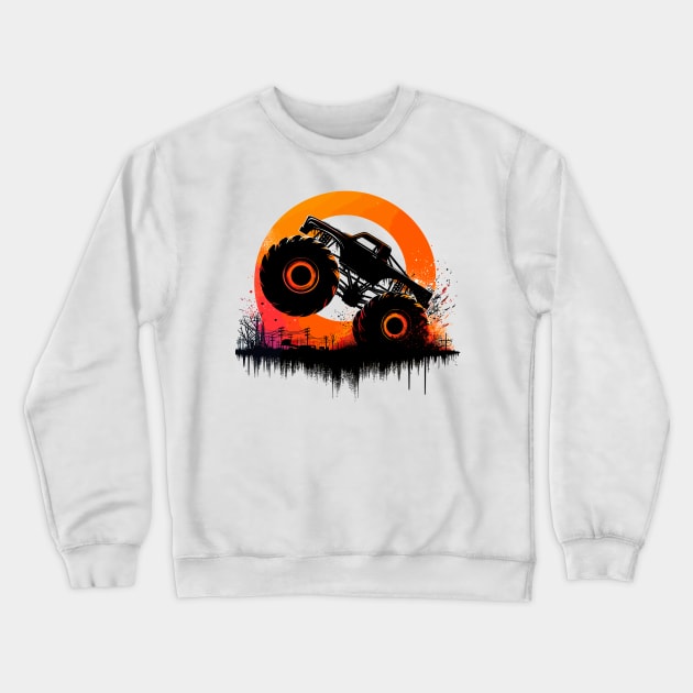 Monster Truck Crewneck Sweatshirt by Vehicles-Art